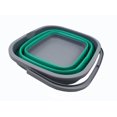thumbnail image 2 of SAMMART 11L (2.9 Gallon) Collapsible Rectangular Handy Bucket (1, Dark Grey/Bluish-Green), 2 of 5