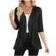 thumbnail image 3 of Sudadera con capucha para mujer,Cárdigan de manga 3/4 para mujer, suéter informal abierto, mezcla de poliéster suave, para usar en casa, sopatenor, 3 of 9