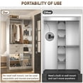 thumbnail image 4 of Homieasy Freestanding Closet System, 40 Inches Stand-Alone Wardrobe with 10 Shelves, 80'' Height Adjustable Cloth Garment Rack with 2 Wood Drawers, Wood Walk-in Closet with Hanging Rod, Grey, 4 of 8