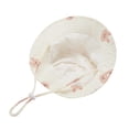 thumbnail image 5 of Inevnen Baby Bucket Hat Sun Protection Infant Wide Brim Fisherman Floppy Hat Floral with Chin Strap, 5 of 9