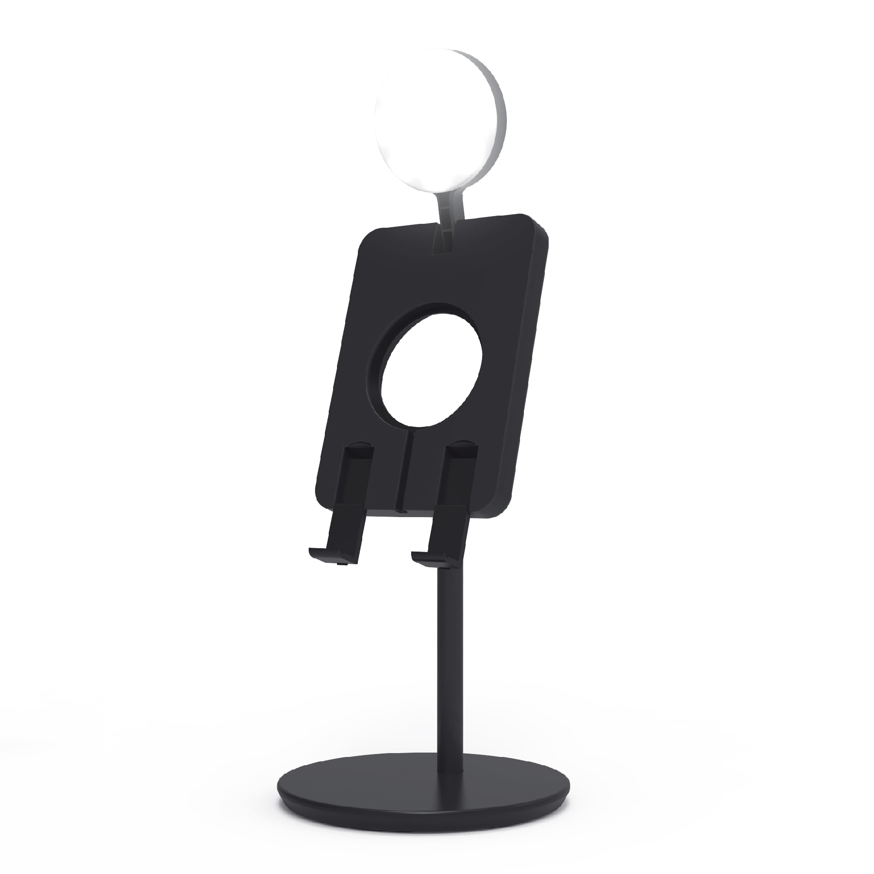 Video Call Light Stand - Desktop Phone Stand with Light and Charger Dock