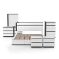 thumbnail image 3 of FOA Misti 6pc Wood White Bedroom Set-Cal King+2 Nightstands+Chest+Dresser+Mirror, 3 of 18