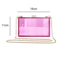 thumbnail image 2 of Bolsos de mujer de acrílico, bolso bandolera tridimensional transparente Violeta, 2 of 5