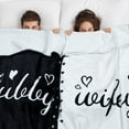 thumbnail image 4 of Husband and Wife Blanket,Newlywed Gifts Wedding Engagement Anniversary Valentine’s Day Gifts for Couple Unique,His and Hers Bridal Shower Gifts for Bride Groom, 4 of 5