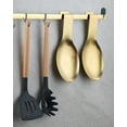 thumbnail image 5 of Soporte para cucharas de oro mate Yjmei, soporte para cucharas de acero inoxidable para estufa, soporte para utensilios de cocina para cucharones, pinzas, espátula, soporte para cucharas para estufa (, 5 of 5