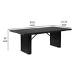 thumbnail image 5 of Benjara Kinza 84" Dining Table- Modern Tambour Design Base- Fluted Bars- Black, 5 of 9