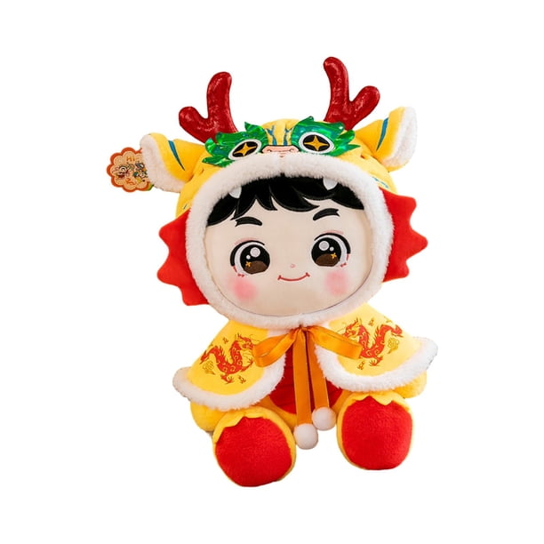 Muñeco de dragón de Año Nuevo chino Figura de dragón Juguete de peluche de dragón Dragón del año 2024 Chico