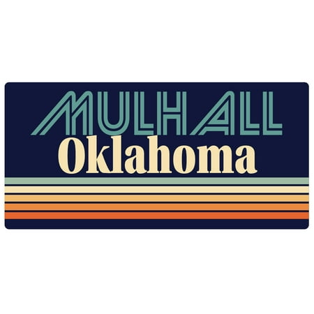 

Mulhall Oklahoma 5 x 2.5-Inch Fridge Magnet Retro Design