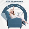 thumbnail image 4 of HOMCOM Fauteuil Inclinable à Poussée pour Cinéma Maison avec Siège Rembourré, Bleu, 4 of 10