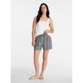 thumbnail image 3 of Time and Tru Women's Linen Blend Shorts, Sizes XS-XXXL, 3 of 6