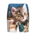 thumbnail image 7 of Daiia Playful Cat Mens Woven Stretch Pajama Short,Short Pajama Pants-3X-Large, 7 of 7