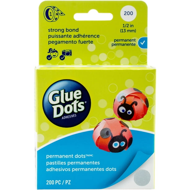 Glue Dots Clear Dot RollPermanent .5" 200/Pkg