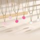 thumbnail image 2 of Collares con caras sonrientes Collar con cara feliz esmaltada Collar rosa, 2 of 2
