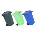 thumbnail image 3 of IFANLANDOR 3Pcs Compact Design Trash Storage Assorted Color Plastic Odor Prevention Study Room, 3 of 6