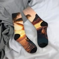 thumbnail image 5 of Picia Hawaiian Sunset Beach Print Athletic Socks for Men & Women – Cushioned Moisture-Wicking Crew Socks for Sports, Running, and Training, Soft & Breathable Size 5-11, 5 of 6