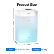 HUMSURE Bedroom Humidifier, 4.5L Cool Mist Floating for Household Plants, Silent Ultrasonic Humidifier, Aromatic Multi-Colour Controllable Light, leak-proof Easy to Clean