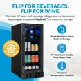 thumbnail image 5 of Newair 15" Wine & Beverage Refrigerator, Hold 80 Cans or 33 Bottles, Black, 5 of 13