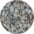 thumbnail image 1 of Ahgly Company Machine Washable Indoor Round Transitional Silver Gray Area Rugs, 3' Round, 1 of 7