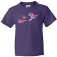 thumbnail image 3 of Inktastic Hummingbird Flying Swirl Youth T-Shirt, 3 of 5