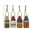 thumbnail image 4 of 4"W, 10"H Multi Colored Wood Buoy Sculpture with Rope Accents, by DecMode (4 Count), 4 of 12
