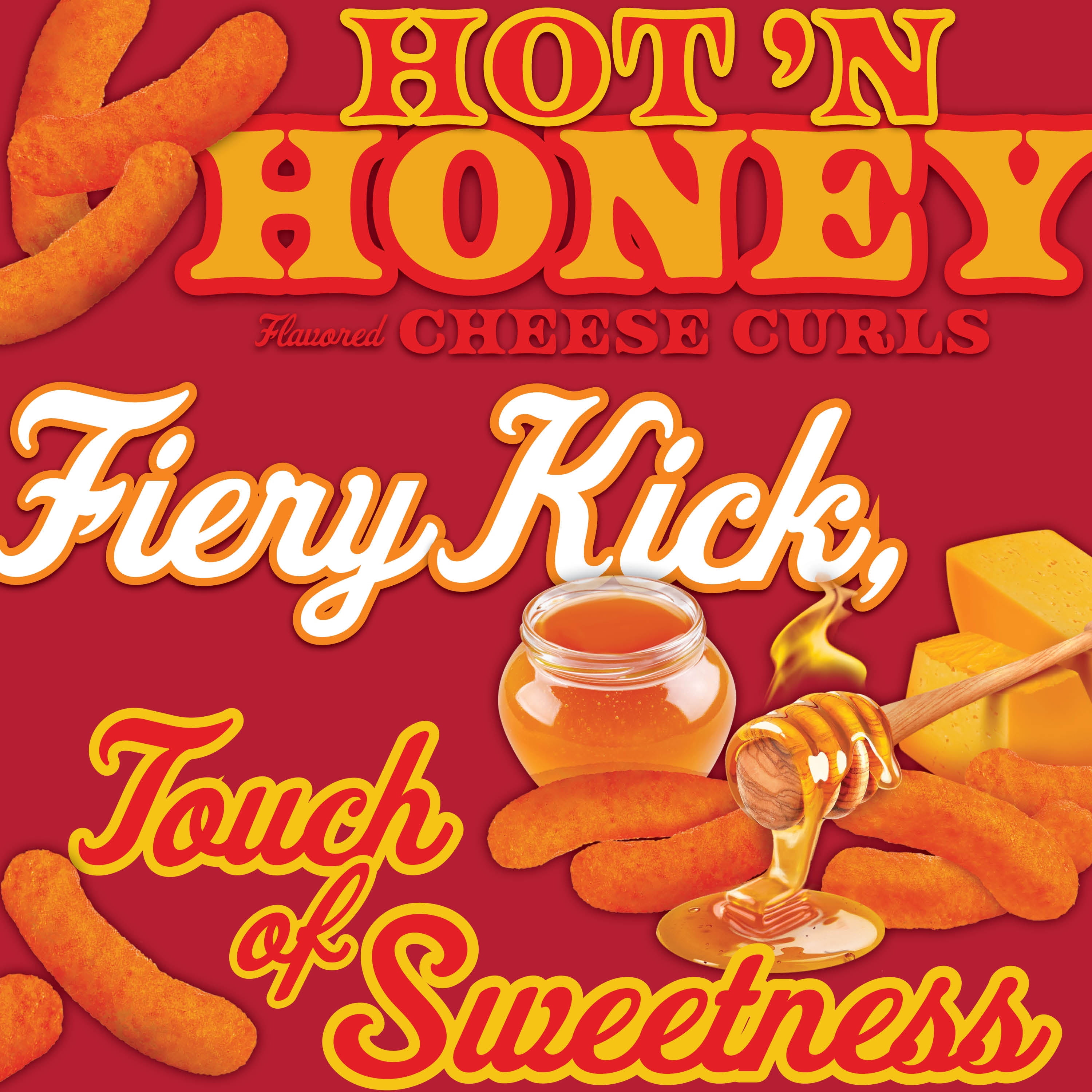 Herr's Hot'N Honey Cheese Curls 7.5oz