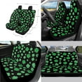 thumbnail image 2 of Jeiento St. Patrick's Day 14 PCS Car Seat Cover Set with Steering Wheel Cover Seat Belt Covers Waste Bin Center Console Pad Green Leaves Rear View Mirror Cover Handbrake Cover Set Coasters for Truck, 2 of 7
