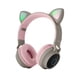thumbnail image 1 of Bluetooth 5.0 Auriculares inalámbricos con orejas de conejo y gato LED con micrófono para niños y niñas, 1 of 2