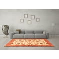 thumbnail image 3 of Ahgly Company Indoor Round Oriental Orange Traditional Area Rugs, 5' Round, 3 of 4