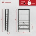 thumbnail image 2 of Origami R2 Series Folding Steel Adjustable Shelving Storage Rack, 2 Pack, Black, 2 of 12