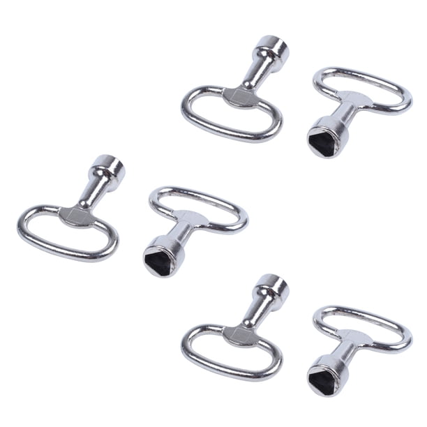 6X Llave de Ranura Triangular de Metal para Cerrojo de Panel Triangular de 8mm