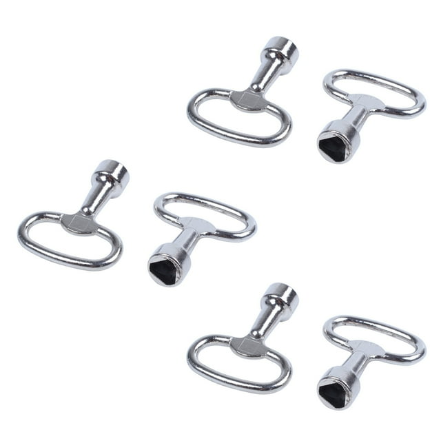 6X Key Slot for Bolt Triple-Cornered Triangular Metal Panel 8 mm,6 x triangular wrench,Silver