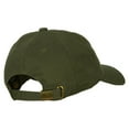 thumbnail image 4 of Number 1 Dad Outline Words Embroidered Unstructured Dyed Cotton Cap - Olive OSFM, 4 of 5