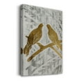 thumbnail image 3 of Two Turtle Doves - Gold Leaf Holiday- Gallery Wrapped Canvas, 3 of 9