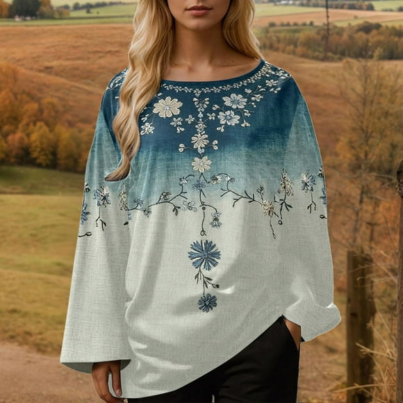 French Style Heavy Industry Digital Long Sleeved Shirt for Women - Versatile Unique and High-End Spring Top