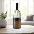 thumbnail image 2 of LumaBase Metal Wine Bottle with Battery Operated Candle, 2 of 5