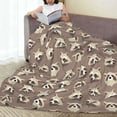 thumbnail image 6 of Pofeuu Raccoon Print Ultra-Soft Micro Fleece Blanket,for Bed Or Sofa,All Season Throw Blankets Flannel Blanket-80"x60", 6 of 7