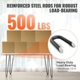 thumbnail image 3 of Patas para muebles VEVOR 19 en forma de horquilla de metal, 500 libras, 4 unidades, color negro, 3 of 9
