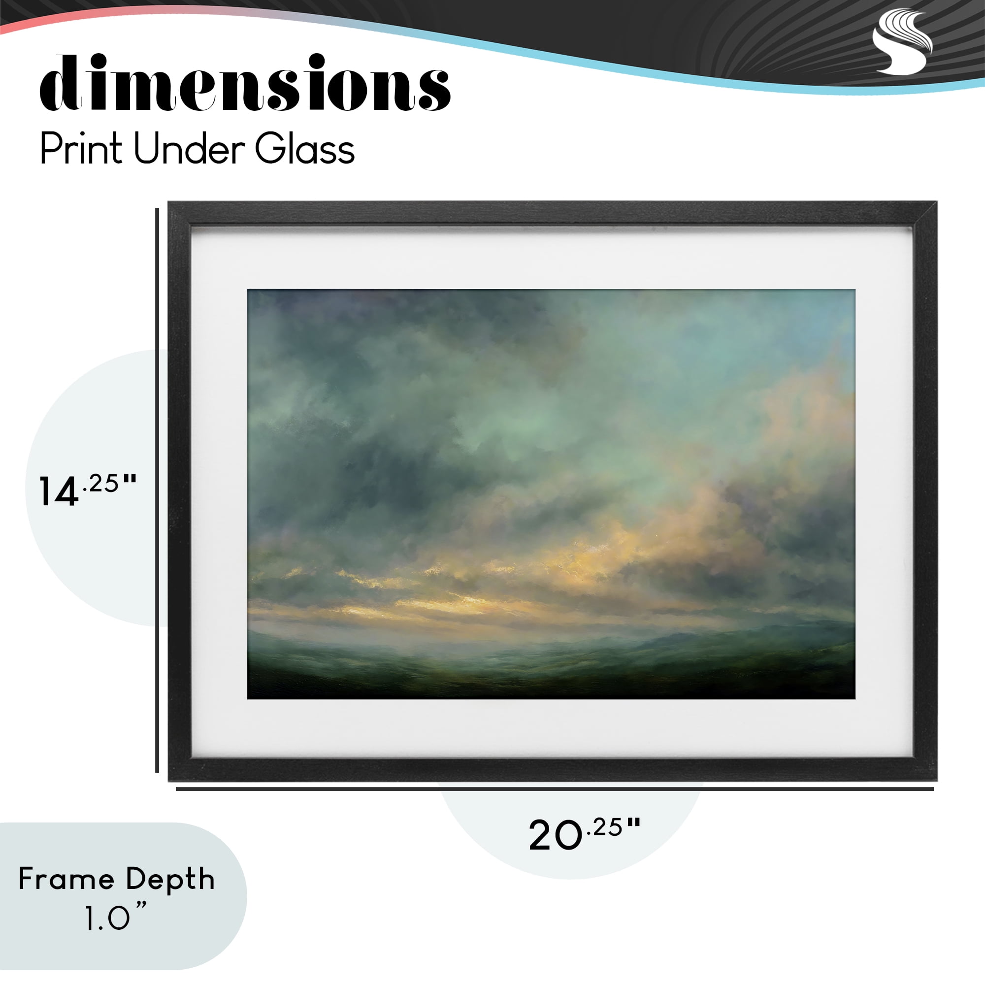 Stupell Industries Blue Toned Golden Hour Black Framed Print Under Glass, design by Petal Prints Design