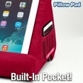 thumbnail image 2 of Pillow Pad Multi Angle Cushioned Tablet and iPad Stand, Burgundy, As Seen on TV, 2 of 5
