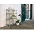 thumbnail image 2 of Unbranded Baker's Rack Scrolling Heart & Peacock Tail Motif Outdoor Pre-Assembled Folding Metal 3-Shelf, 2 of 9