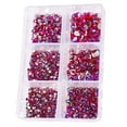 thumbnail image 2 of Uñas postizas a presión, regalos para mujeres, nuevo champán, 6 joyas para uñas con diamantes, uñas planas, colores mixtos, punta perforada, 2 of 2