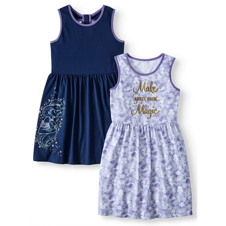 2-Pack Sleeveless Play Dress With Bow Back (Little Girls & Big Girls)