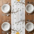 thumbnail image 4 of Table Runner 36 Inches Long for Kitchen Dining, Gnomes Sunflower Dresser Scarf Farmhouse, Dining Table Decorations for Wedding/Parties, Bees Branches Floral Wooden 13 x 36 In, 4 of 8