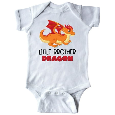 

Inktastic Little Brother Cute Red and Orange Dragon Gift Baby Boy Bodysuit
