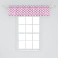 thumbnail image 2 of Ambesonne Watercolor Valance Pack of 2, Floral Handmade Motifs, 54"X12", Hot Pink Fuchsia White, 2 of 4