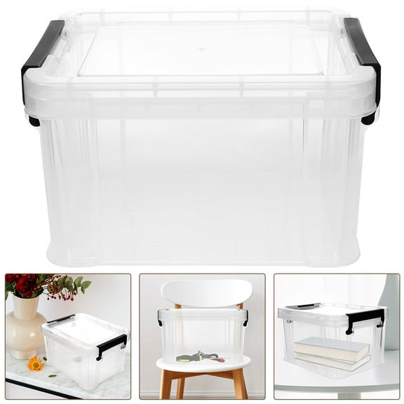 Raindrops Storage Boxes With Lids Transparent PP 1Pack Moisture-Proof
