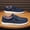 Blue, variant on Men's Slip-On Loafer Shoes with Decorative Lace Closure - Non-Slip Sole, Breathable Low-Top Sneakers Suitable for Spring Summer Autumn, Casual Sneakers for, Office to Outdoor Wear - Comfortable Round