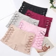thumbnail image 3 of Quixlent Womens Boy Shorts Underwear No Show Seamless Side Hollow Boxer Briefs Sexy Mid Rise Stretch Bikini Panties, 3 of 8
