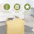 thumbnail image 4 of Majestic Home Goods Villa Indoor Ottoman Pouf Cube, 4 of 5