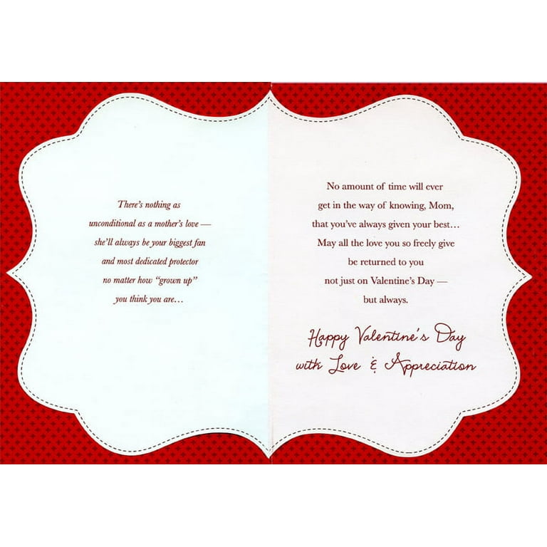 Designer Greetings Handcrafted Valentine's Day Card for Mother